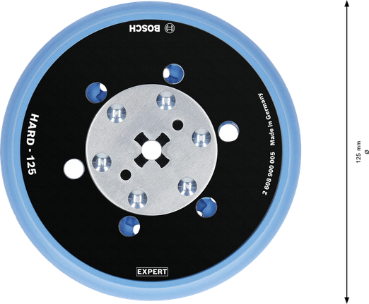 Disco de lixa multifuros Bosch EXPERT 125 mm rígido.