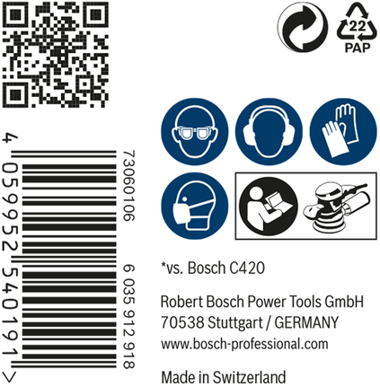 Rede de lixa Bosch EXPERT M480 125 mm.