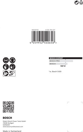 Rede de lixa Bosch EXPERT M480 100 x 150 mm.