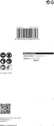 Rede de lixa Bosch EXPERT M480 80x133mm, grão 150.