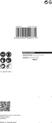 Rede de lixa Bosch EXPERT M480 80 x 133 mm, embalagem de 10 unidades.