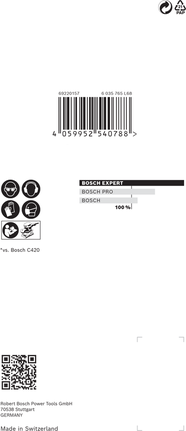 Rede de lixa Bosch EXPERT M480 80x133 mm G240, embalagem de 10 unidades.