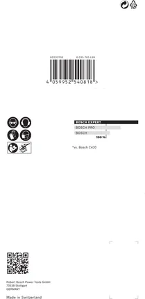 Rede de lixa Bosch EXPERT M480 93 x 186 mm G 80, embalagem de 10 unidades.