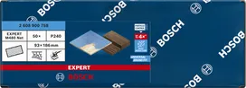 Rede de lixa Bosch EXPERT M480 93×186 mm P240, embalagem de 50 unidades.