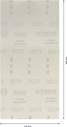 Lixa Bosch EXPERT M480, 115x230mm, grão 220.