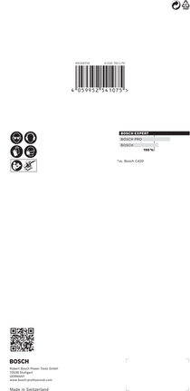Rede de lixa Bosch EXPERT M480 115 x 230 mm, grão 400, embalagem de 10 unidades.