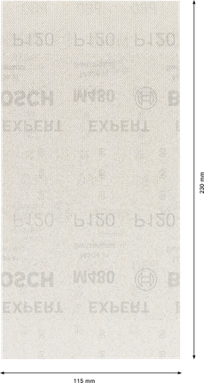 Lixa Bosch EXPERT M480, 115x230 mm, embalagem de 120 folhas.