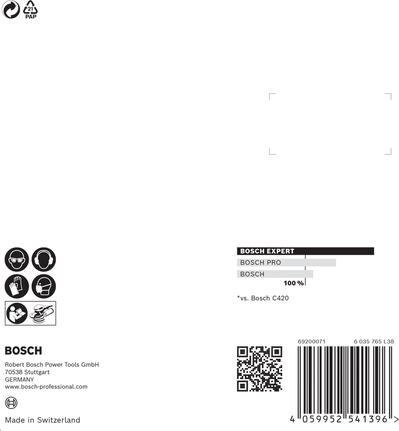 Lixa Bosch EXPERT C470 115 mm, embalagem de 5 unidades.