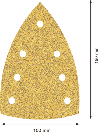 Lixa Bosch C470, 100x150 mm, 7 furos.