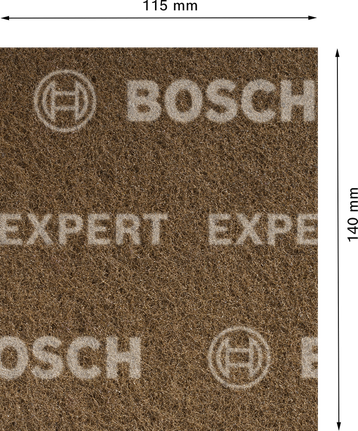 Bosch EXPERT N880 Almofada de lã grossa castanha para lixagem manual.