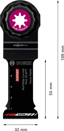 Lâmina multiferramenta de carboneto Bosch EXPERT MultiMax PAIZ 32 APIT de 32 mm.