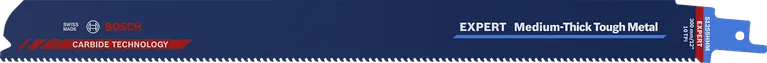 Lâmina de serra alternativa Bosch EXPERT S 1255 HHM para metal de espessura média.