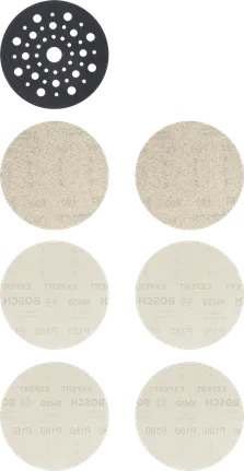 Kit de iniciação Bosch EXPERT M480 conjunto de discos de lixa de 125 mm.