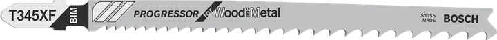 Lâmina de serra tico-tico Bosch T345XF para madeira e metal.