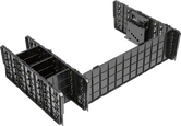 Conjunto de parede divisória Bosch XL-BOXX, organizador de mala de transporte.