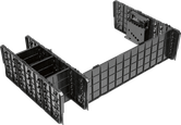 Conjunto de parede divisória Bosch XL-BOXX, organizador de mala de transporte.