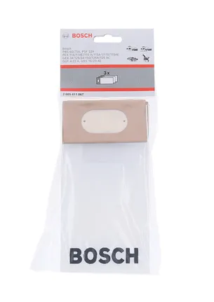 Embalagem de 3 sacos para pó Bosch.