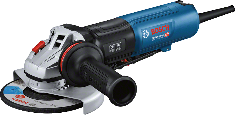 Rebarbadora Bosch GWS 17-150 PS com cabo ergonómico.
