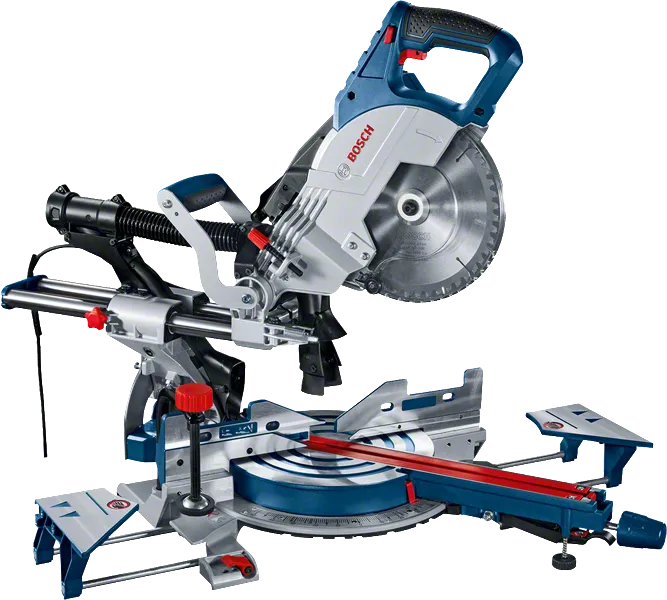 Serra de esquadria deslizante Bosch GCM 8 SJL com guia laser.