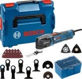 Conjunto de ferramentas múltiplas Bosch GOP 30-28 com acessórios.