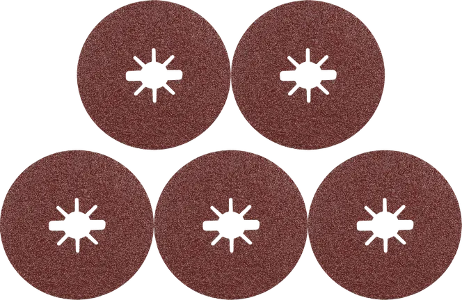 Conjunto de discos de fibra Bosch Pro Universal, cinco discos de lixa.