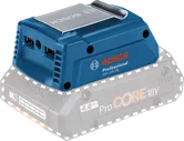 Adaptador Bosch GAA 18V-48 com duas portas USB.