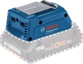 Adaptador Bosch GAA 18V-48 com duas portas USB.
