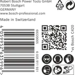 Etiqueta da embalagem da lixa Bosch EXPERT C470.