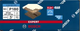 Lixa Bosch EXPERT C470, 102x62 mm, grão 180, embalagem de 50 unidades.