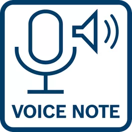  Microfone e altifalante integrados para gravar notas de voz