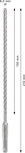 Broca de impacto Bosch PRO SDS plus-5X de 6 mm com um comprimento útil de 200 mm.