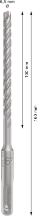 Broca para berbequim de impacto Bosch PRO SDS plus-5X 6,5 x 160 mm.