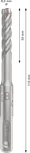 Broca para berbequim de impacto Bosch PRO SDS plus-5X 8 x 50 x 110 mm.