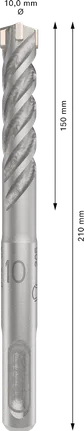 Broca de martelo Bosch PRO SDS plus-5X 10 mm.