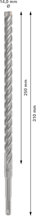 Broca de martelo Bosch PRO SDS plus-5X 14x250x310 mm.