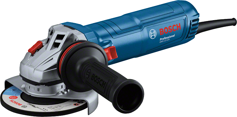 Rebarbadora Bosch GWS 12-125 com cabo antivibração.