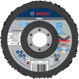 Disco de limpeza Bosch PRO N377, 125 mm para vários materiais.