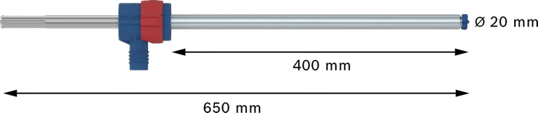 Broca de martelo Bosch EXPERT SDS Clean max-8X 20x400x650 mm.