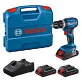 Conjunto de berbequim sem fio Bosch GSB 18V-45 com baterias.