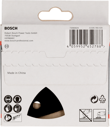 Protetor de almofada Bosch perfurado de 93x93 mm para ferramentas de lixagem.