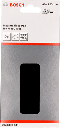 Protetor de disco Bosch 80x133 mm para M480 Net, pacote de 2 unidades.