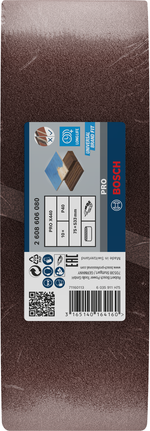 Lixa de cinta Bosch PRO X440 75x533 mm G40, embalagem de 10 unidades.