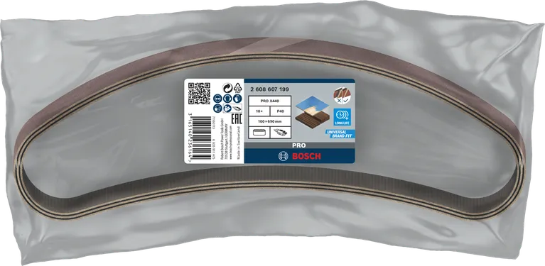 Lixa de cinta Bosch PRO X440 100 x 690 mm, embalagem G40.