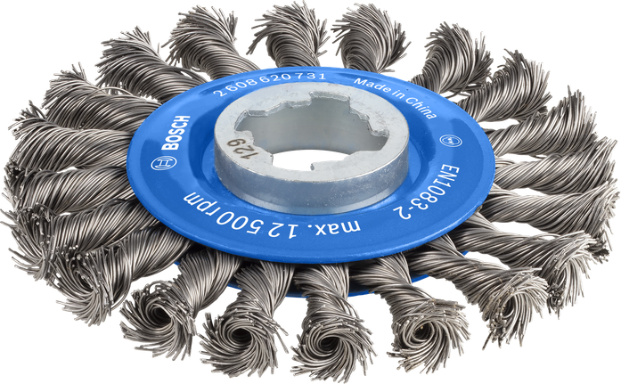 Roda de arame X-Lock pesada Bosch PRO Metal de 115 mm.