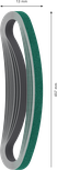 Lixa de cinta Bosch PRO Y580, 13 x 457 mm, embalagem de 80 unidades.