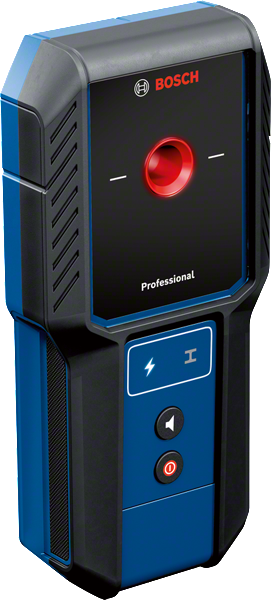 Detetor Bosch GMS 100-23 para deteção de metais e cabos sob tensão.