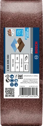 Lixa de correia Bosch PRO X440 75x533mm G80 (emb.).