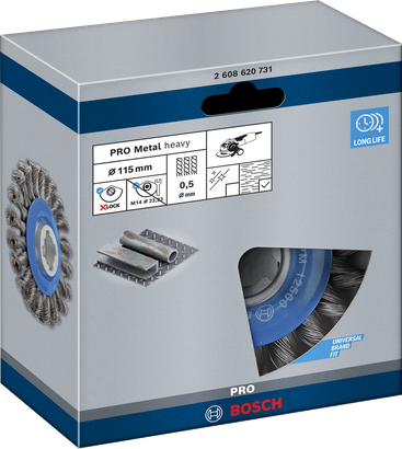 Disco de arame Bosch PRO Metal Heavy X-Lock 115×0,5 mm.