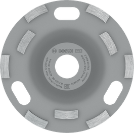 Cabeça de lixagem de betão Bosch PRO 125 mm para alisar superfícies.