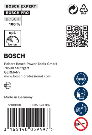Etiqueta da broca de instalação Bosch PRO Wood HSS.